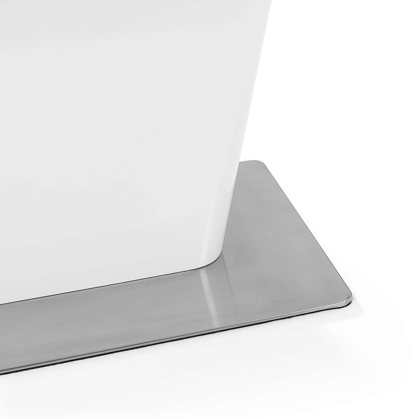 Como High Gloss Extendable Dining Table Grey