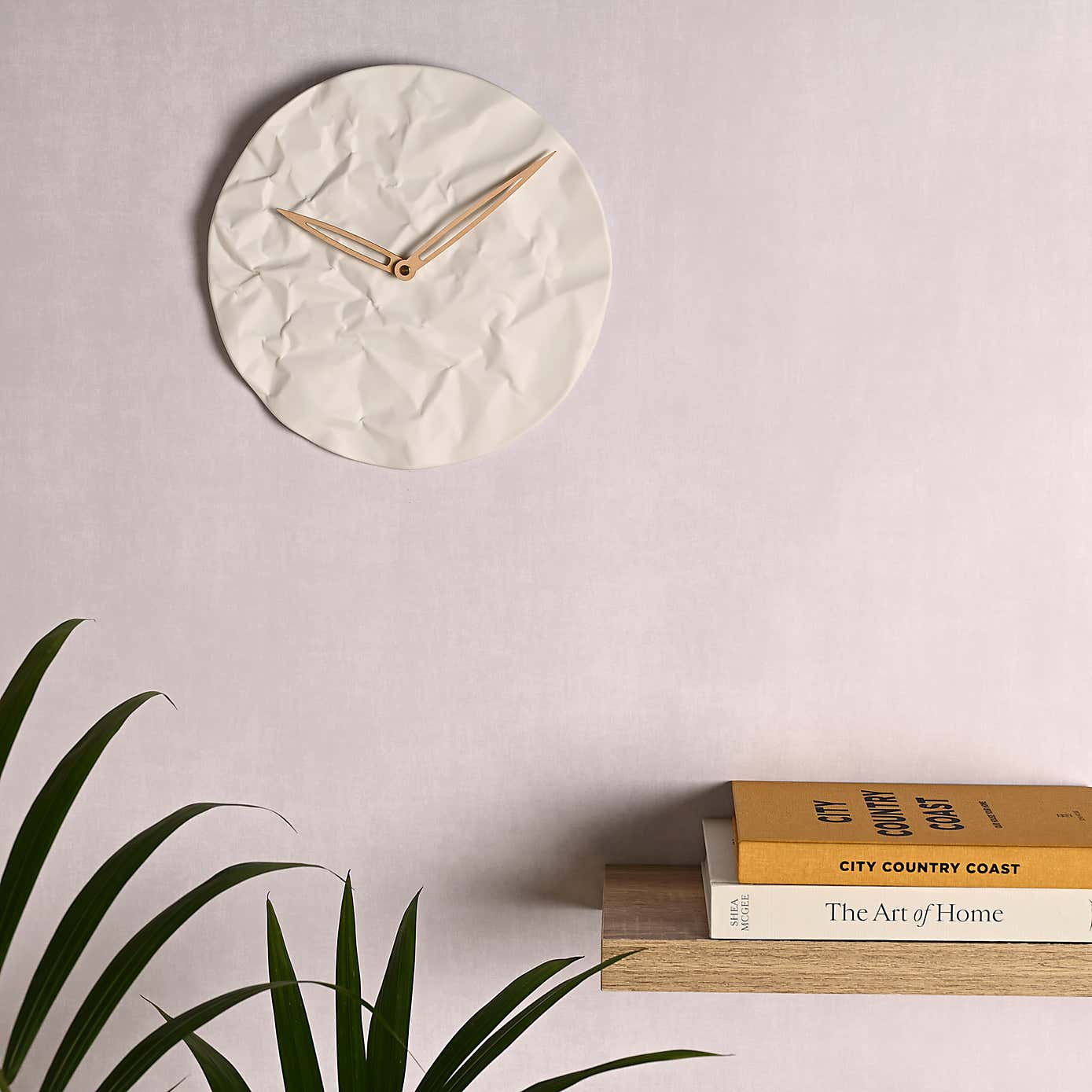 Interval Crumple Texture Porcelain Wall Clock