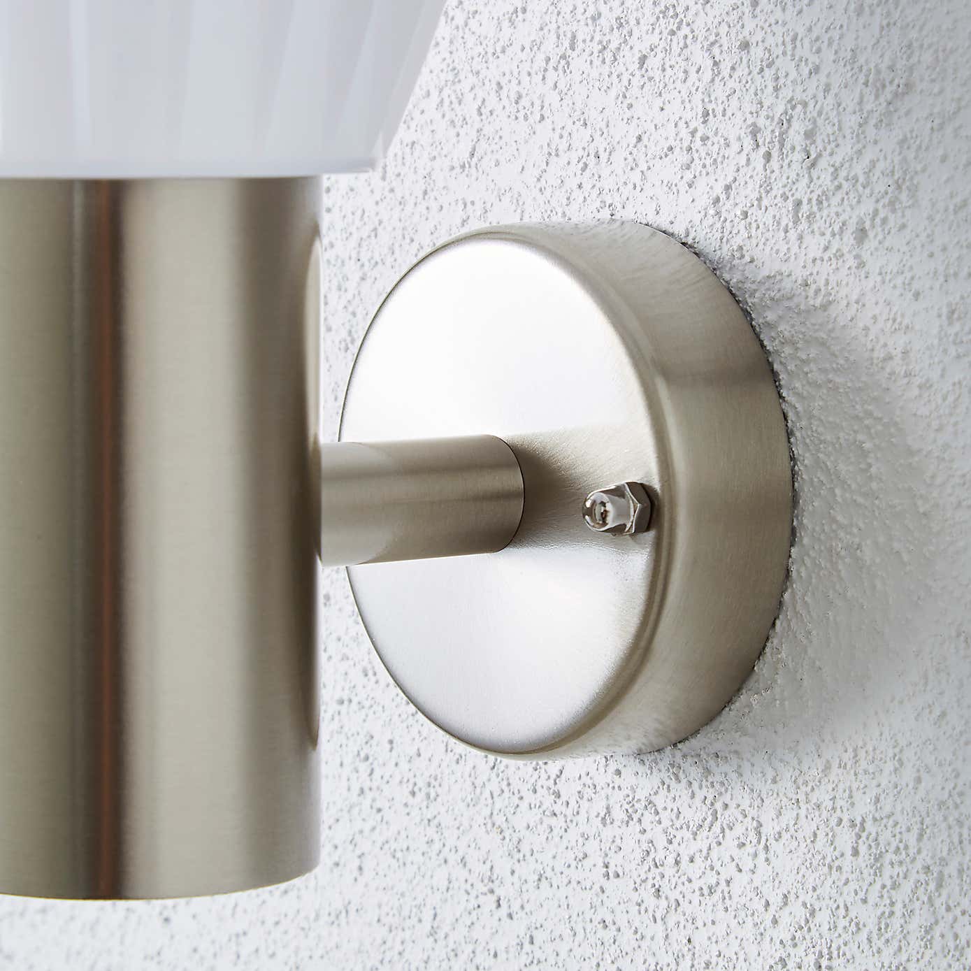 Rover LED Frosted Shade Steel Outdoor Wall Light