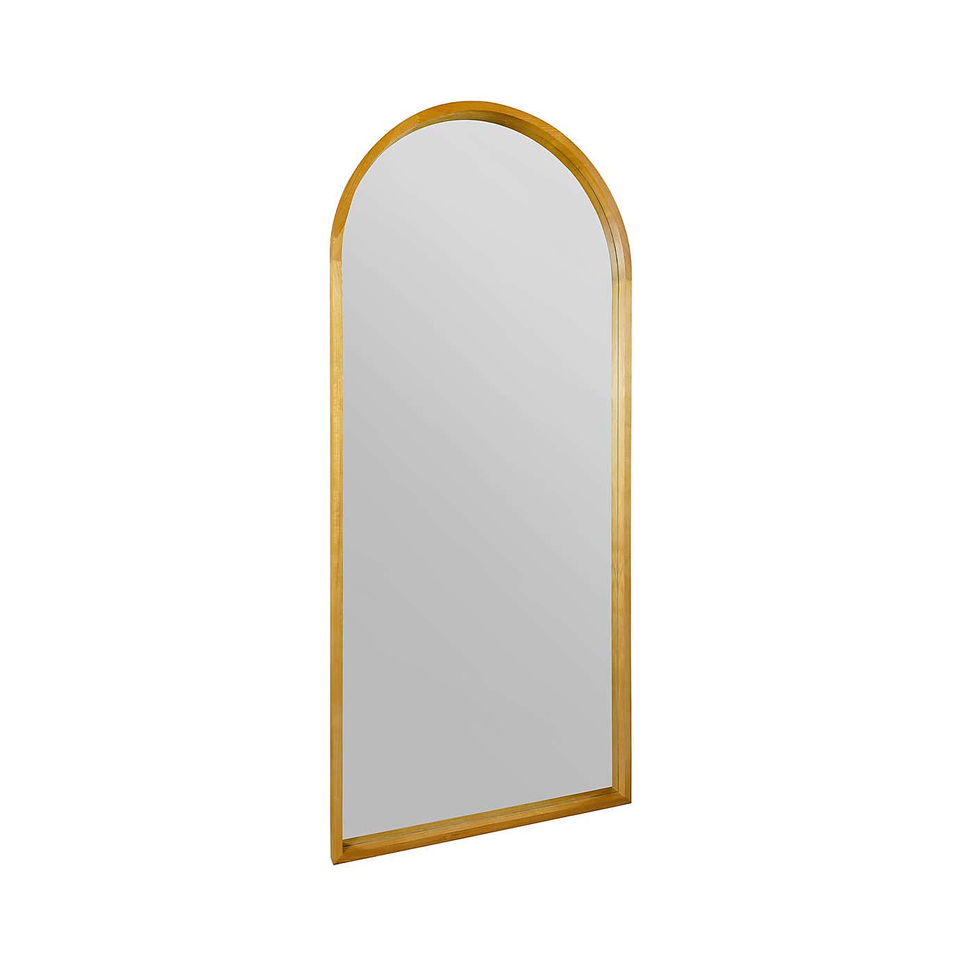 The Naturalis Solid Oak Frame Arched Leaner Wall Mirror