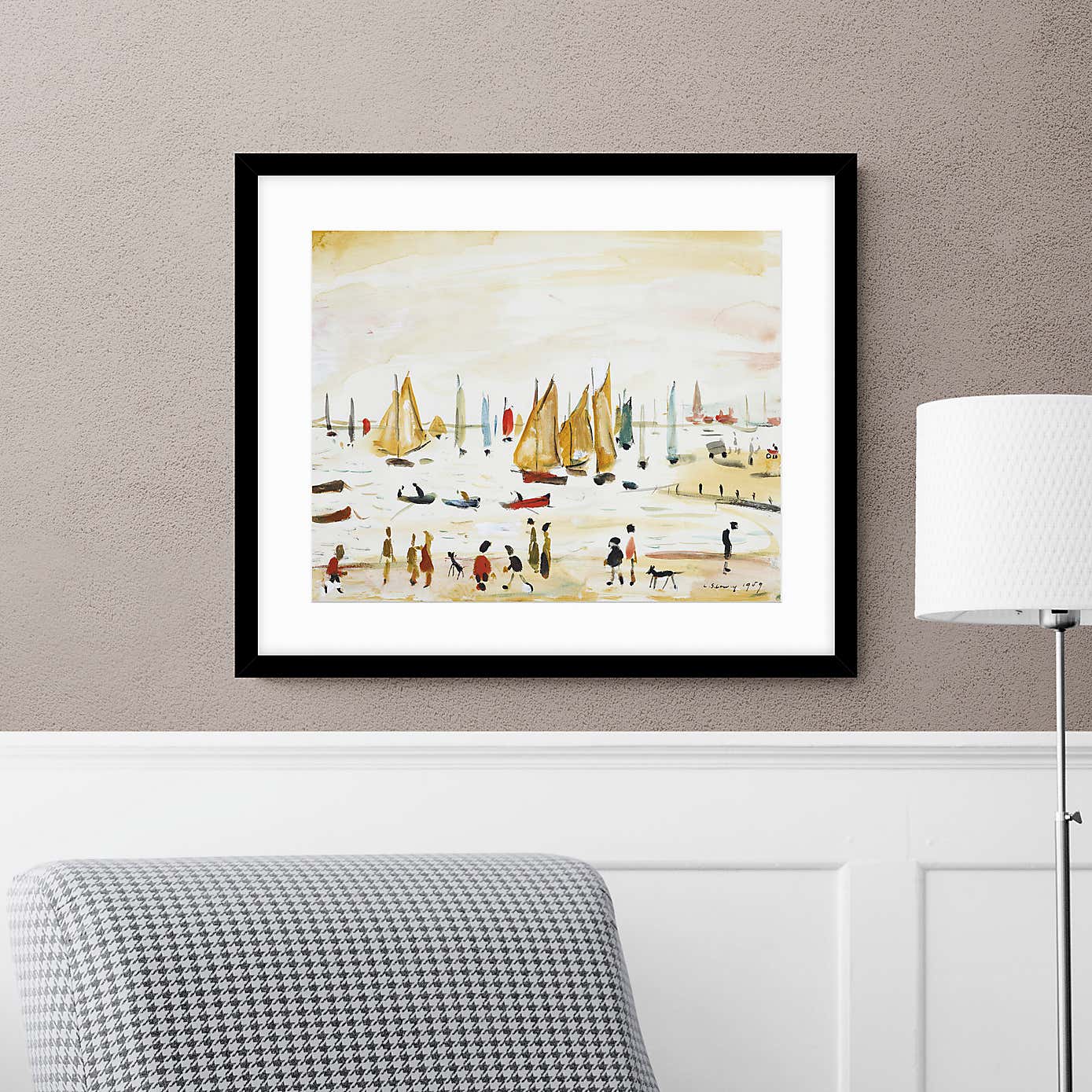 Yachts 1959 Lowry Framed Print