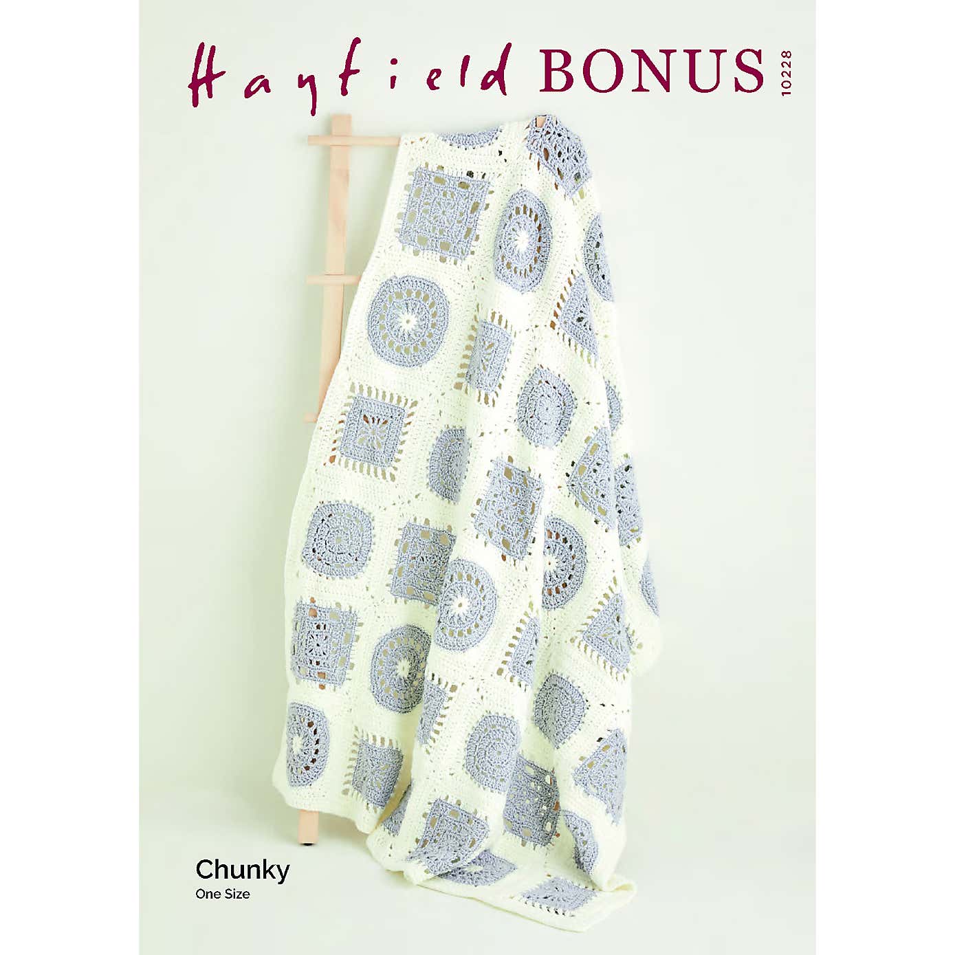 Bonus Chunky Noughts and Crosses Crochet Blanket Pattern Leaflet