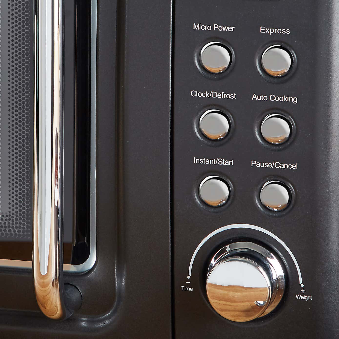 Retro 20L 800W Microwave, Matt Black