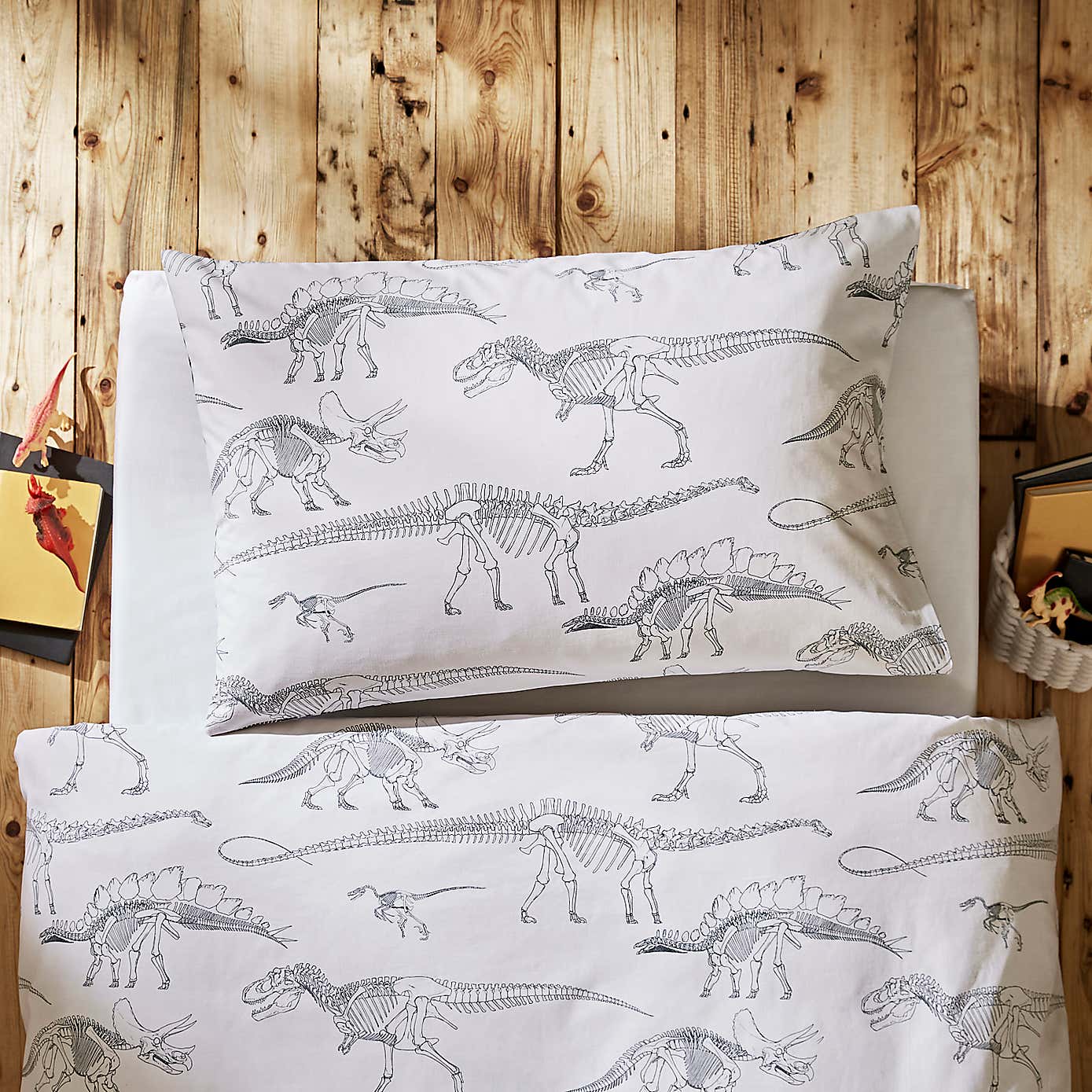Fossil Forager 100% Cotton Duvet Cover and Pillowcase Set