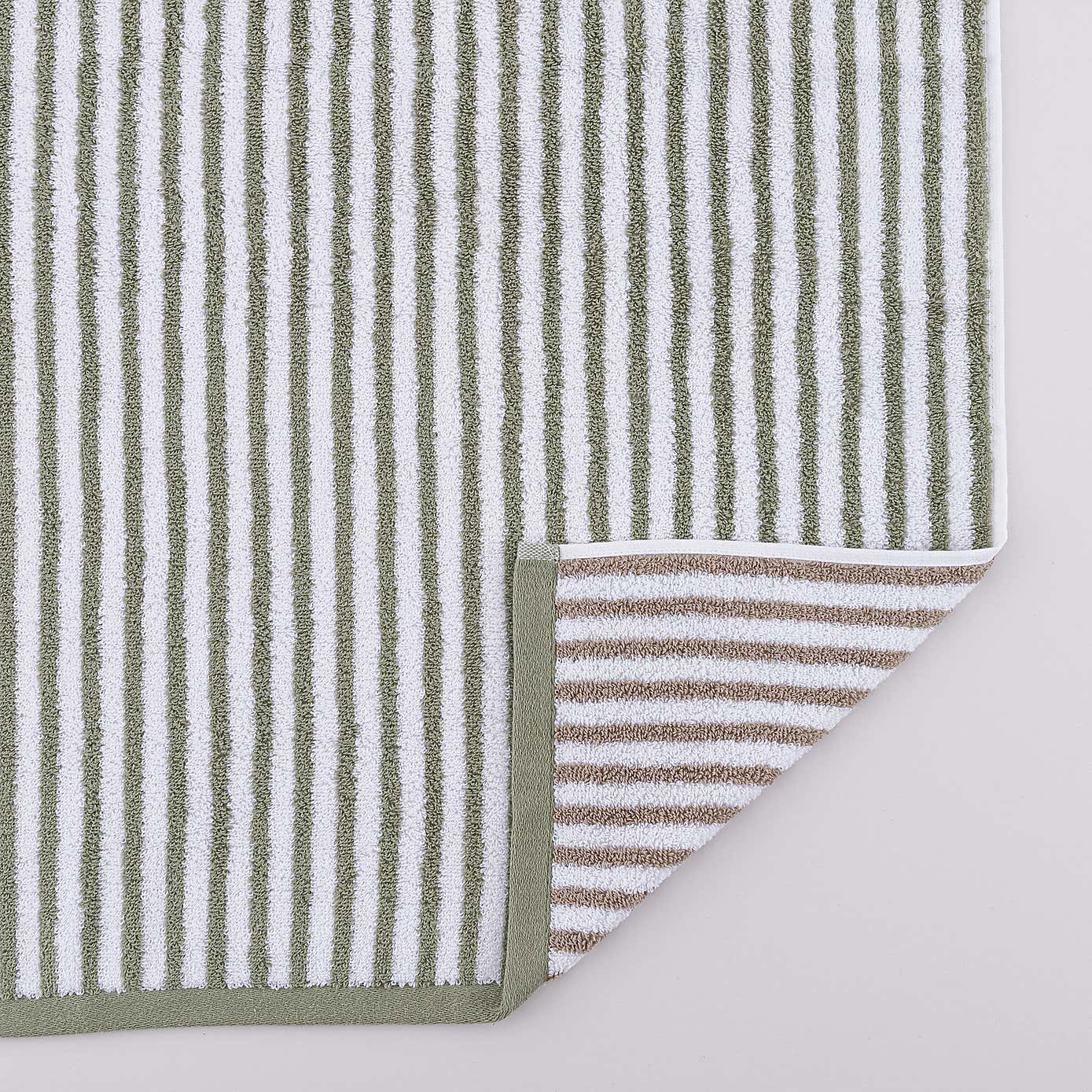 Reversible Striped Cotton Towel