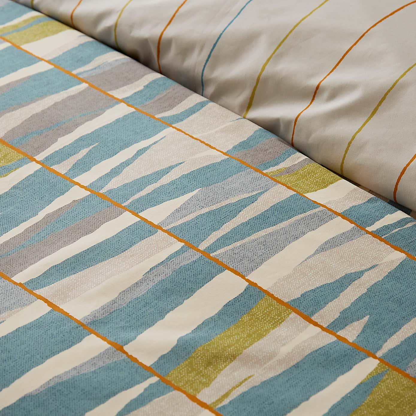 Elements Kolla Blue Duvet Cover and Pillowcase Set