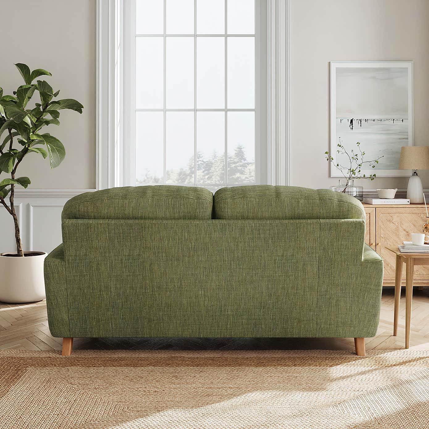 Martha Faux Linen 2 Seater Sofa