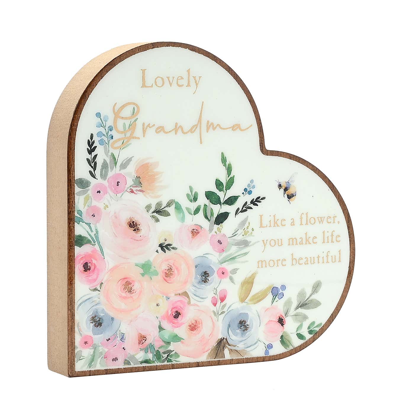 The Cottage Garden Grandma Heart Plaque