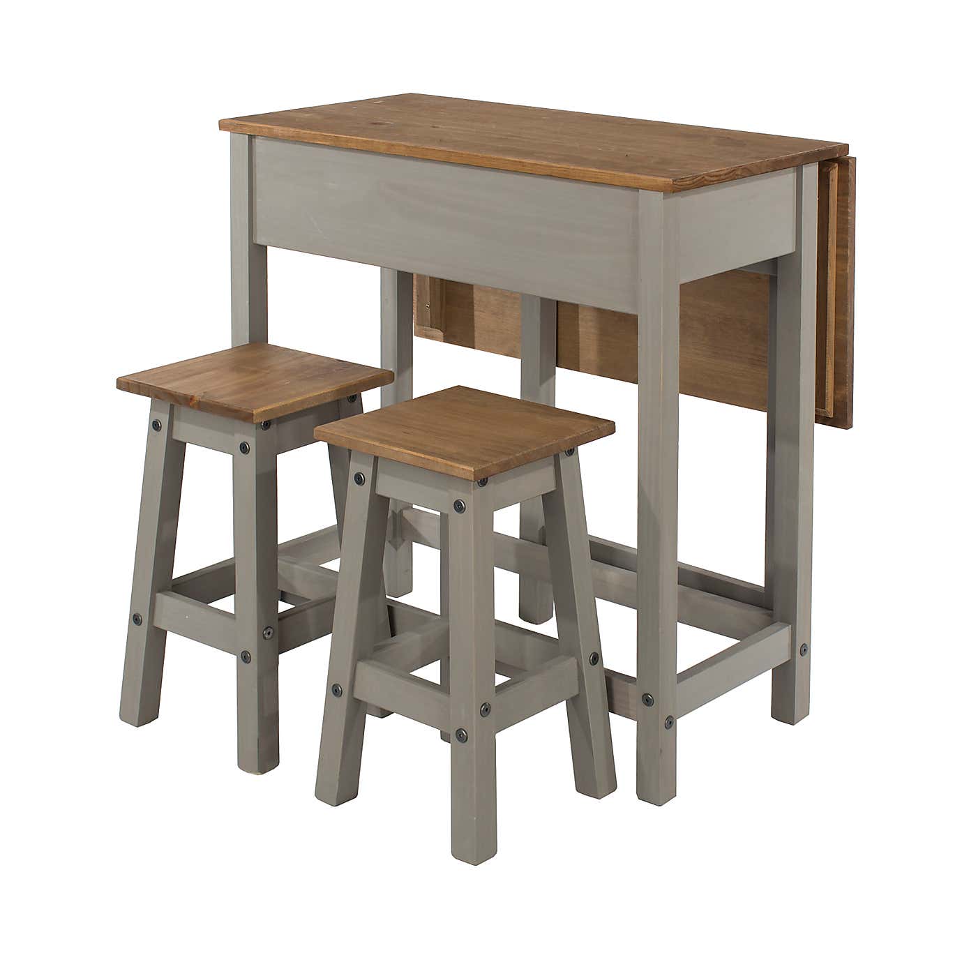 Corona Grey Drop Leaf Table Dining Set