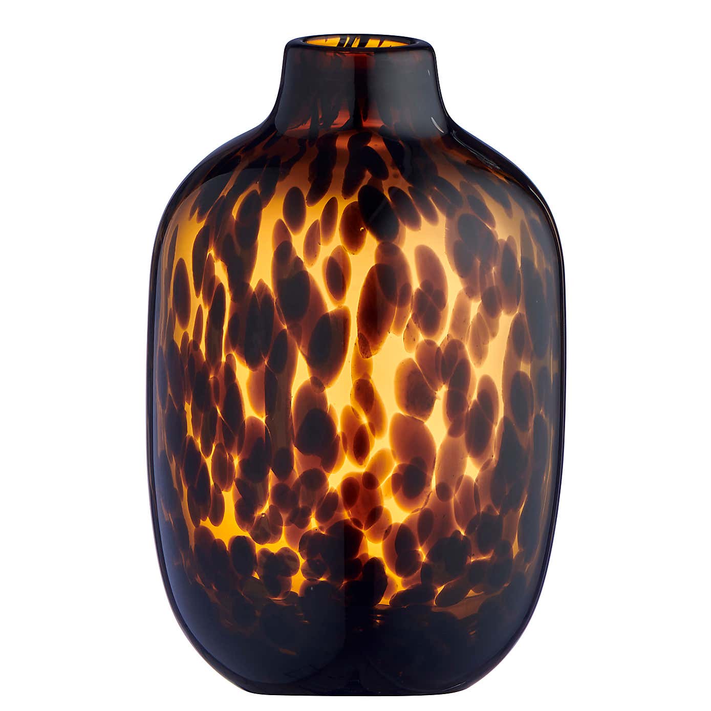 Luxe Travel Tortoiseshell Glass Vase
