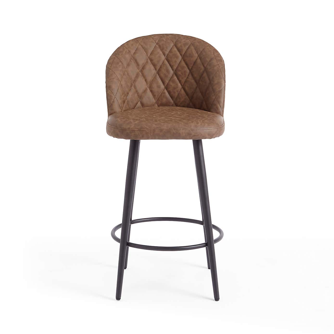 Astrid Bar Stool, Faux Leather
