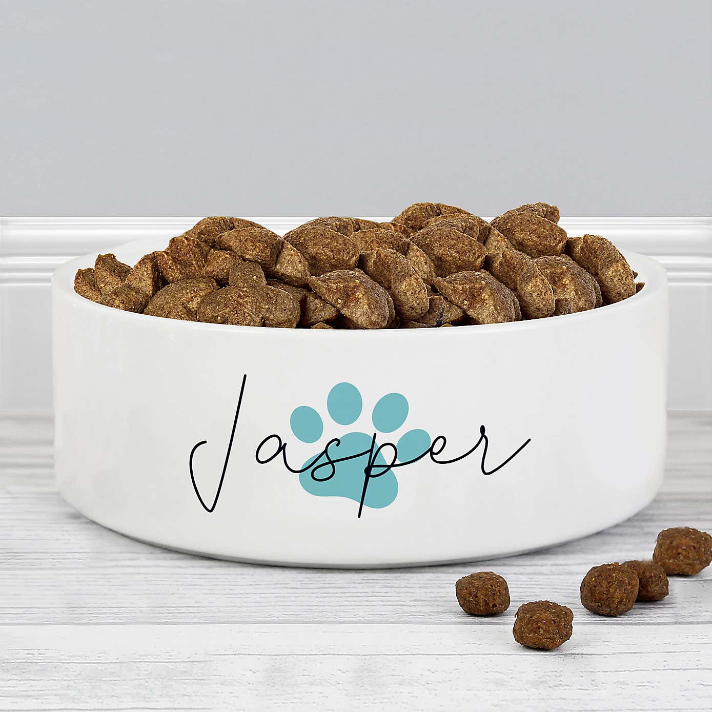 Personalised Paw Print Medium Ceramic Pet Bowl
