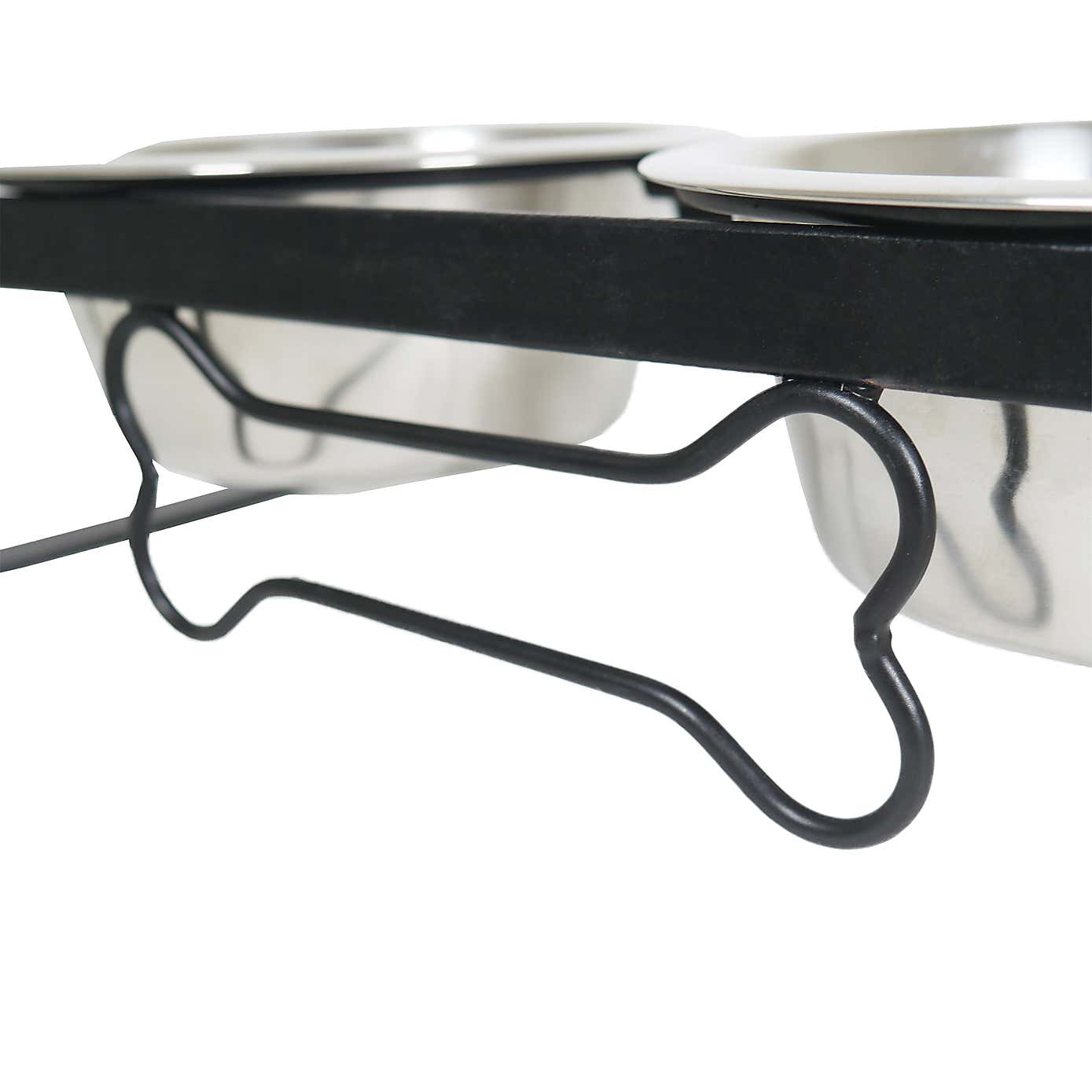 Rosewood Bone Iron Double Diner Pet Bowls