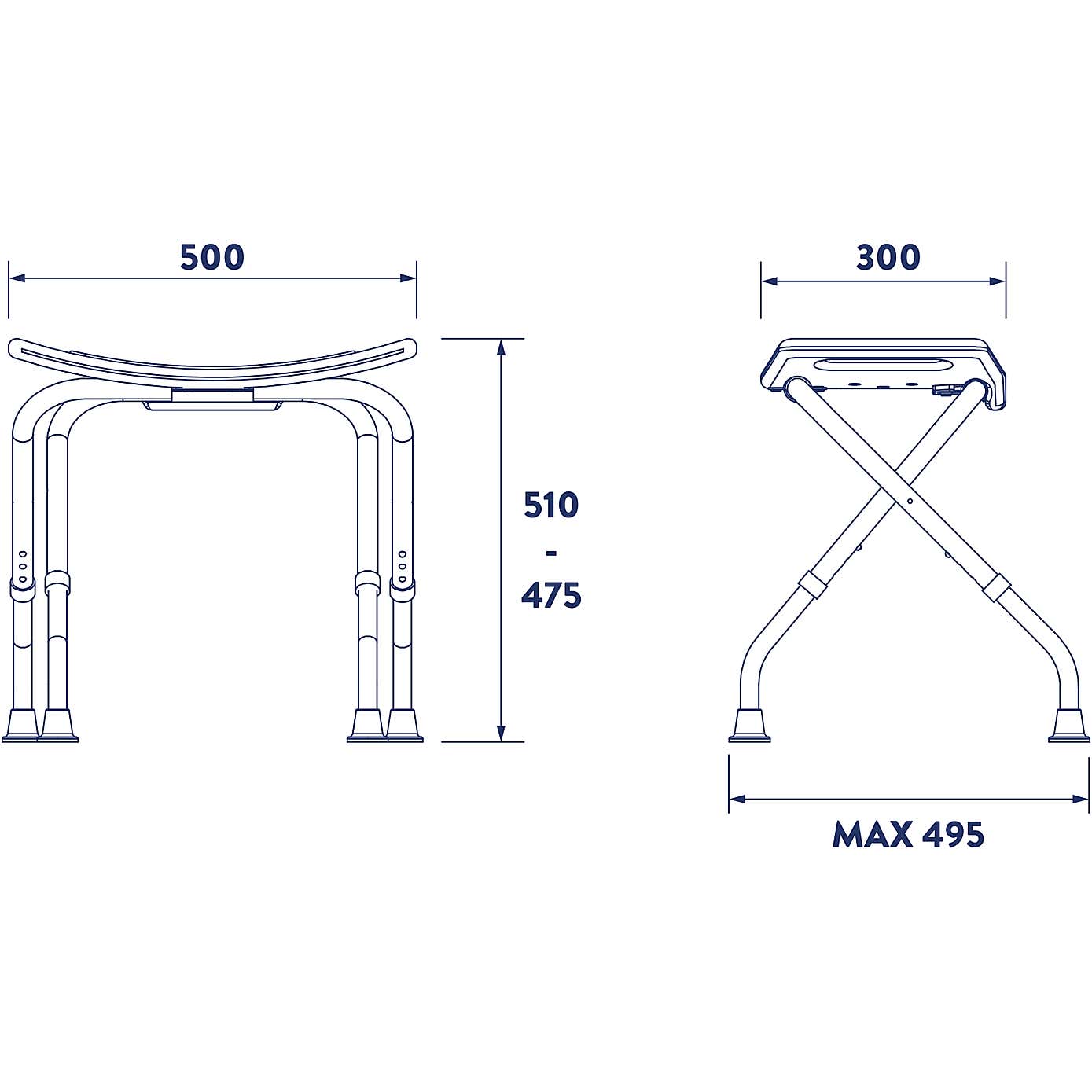 Adjustable Bathroom & Shower Seat