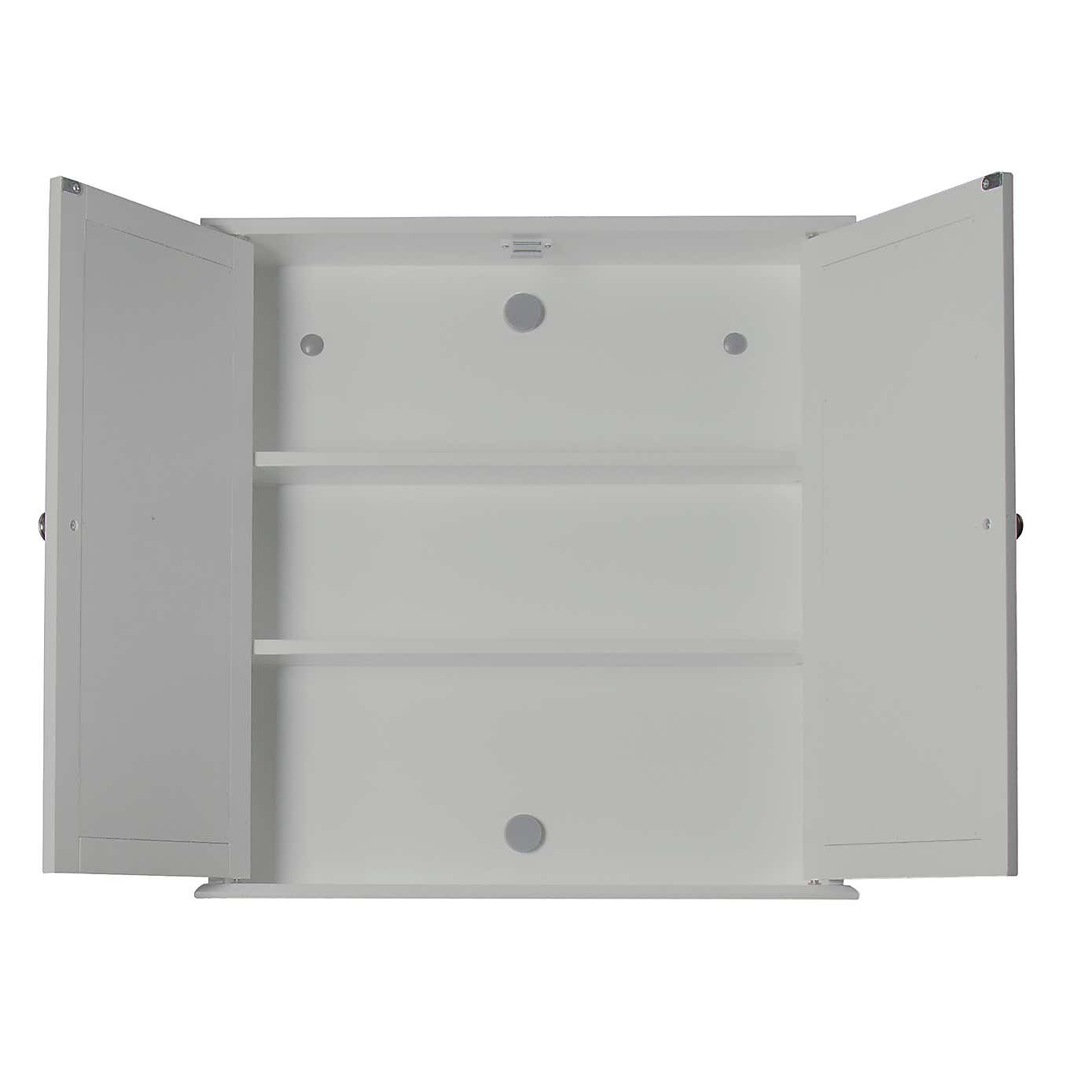 FlexiFix Ashby Wooden Double Door Cabinet, Grey