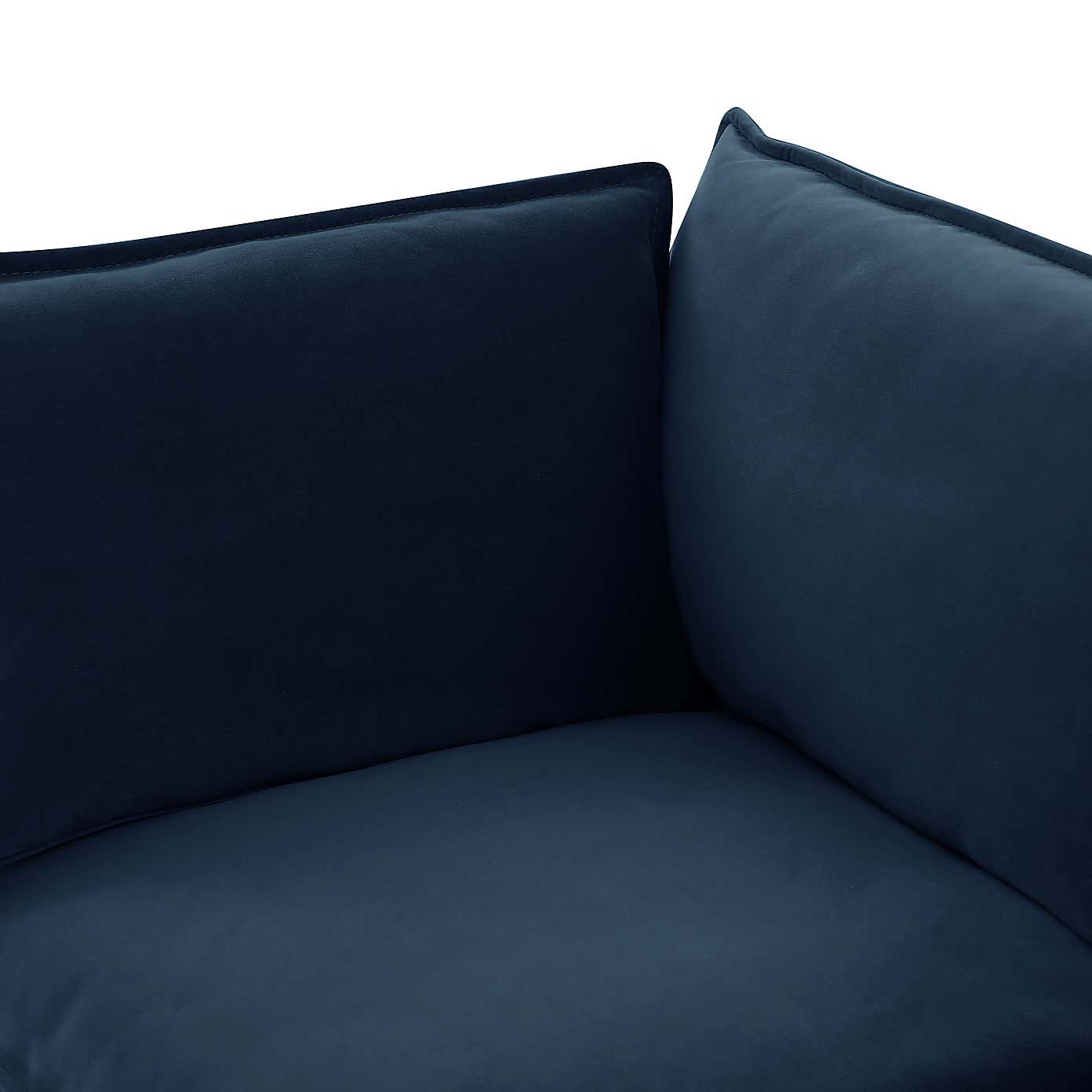 Moda 3 Seater Modular Sofa, Navy Velvet