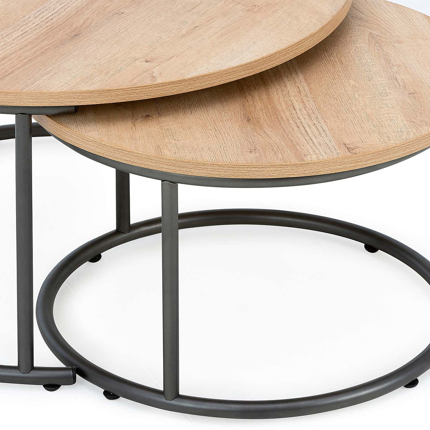 Fulton Oak Effect Set of 2 Coffee Tables