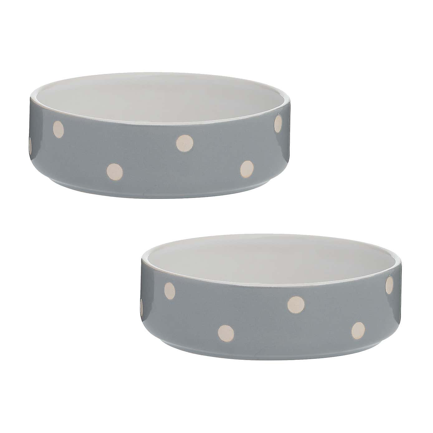 Mason Cash Set of 2 Spotty Pet Bowls