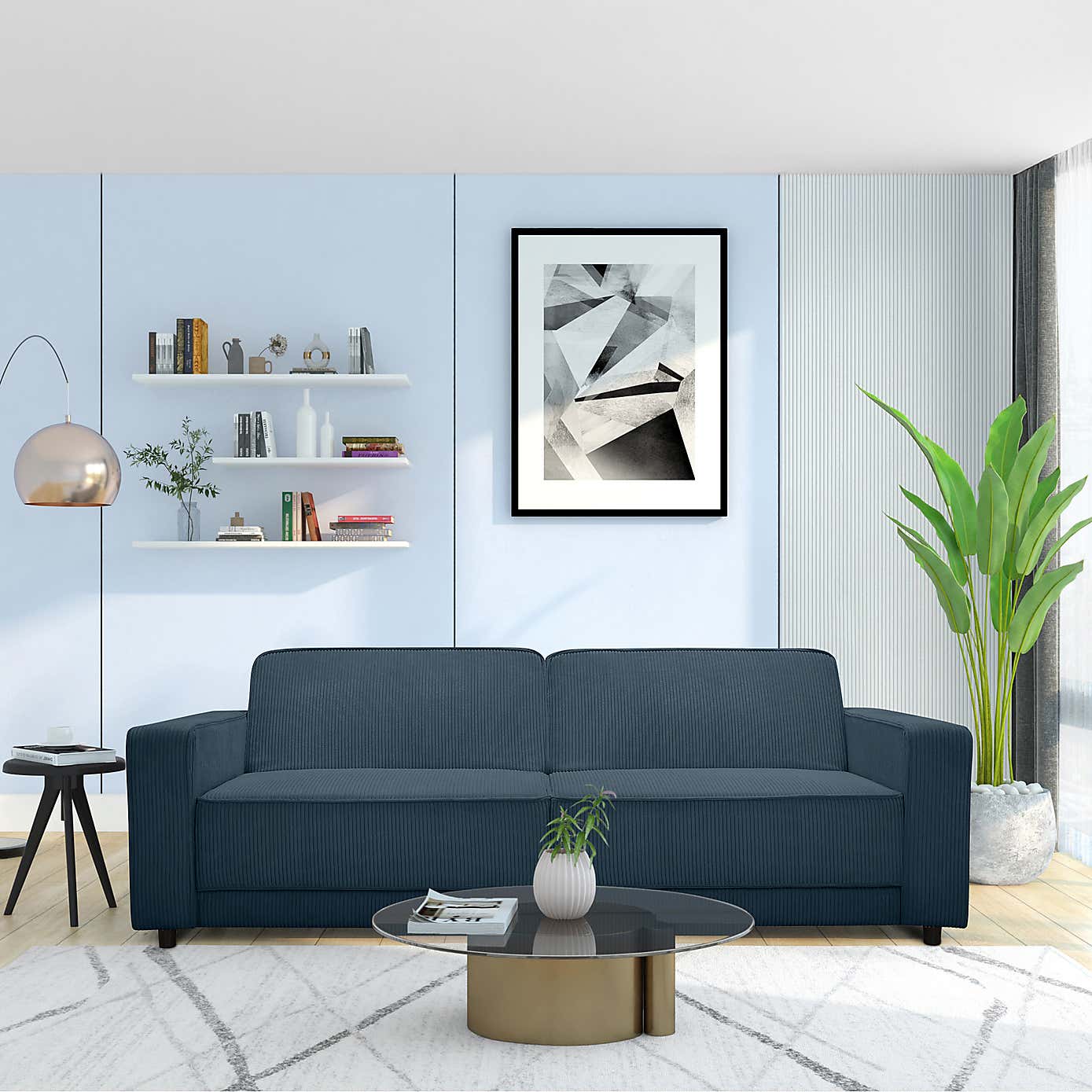 Allie Corduroy 3 Seater Sofa Bed