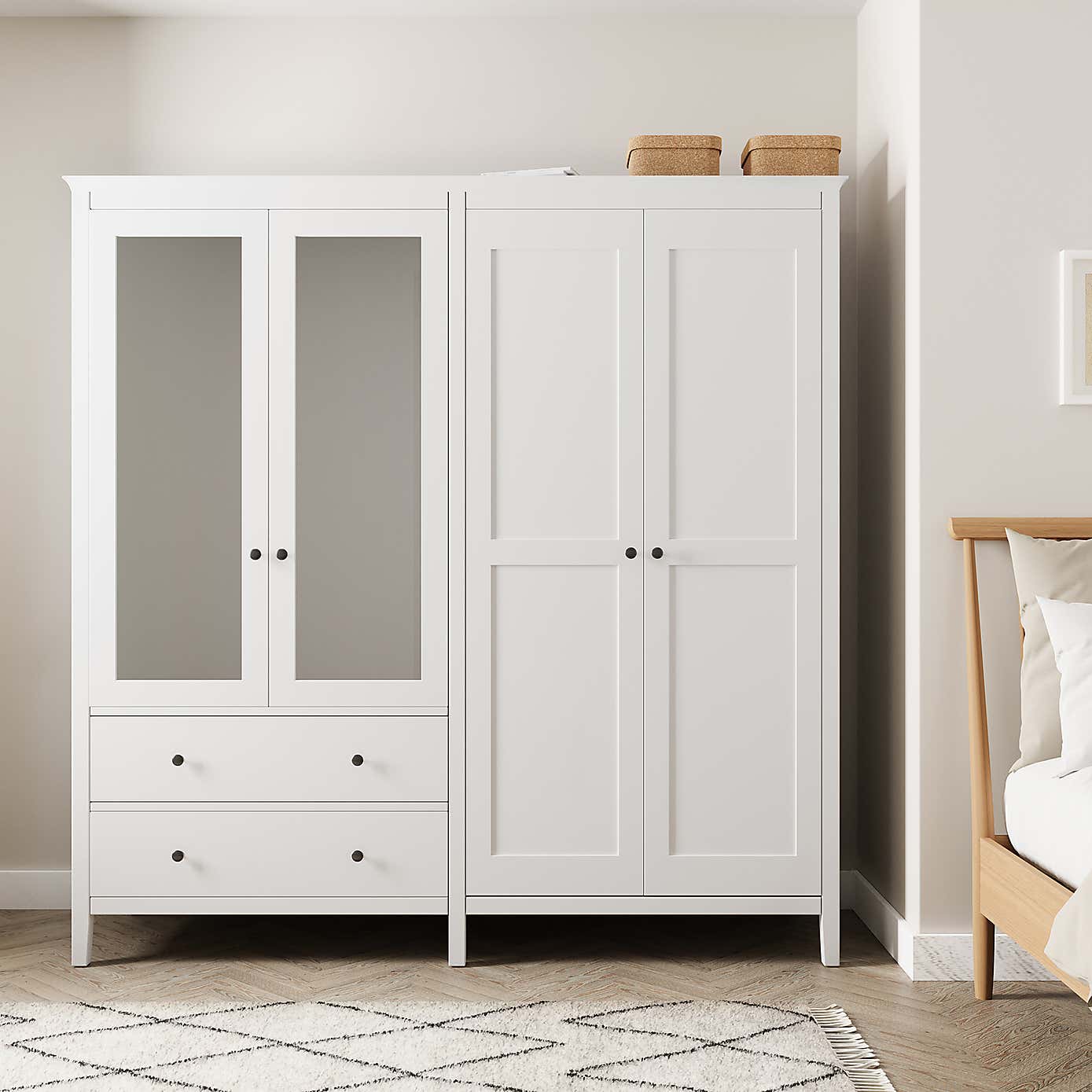 Lynton 4 Door Wardrobe White