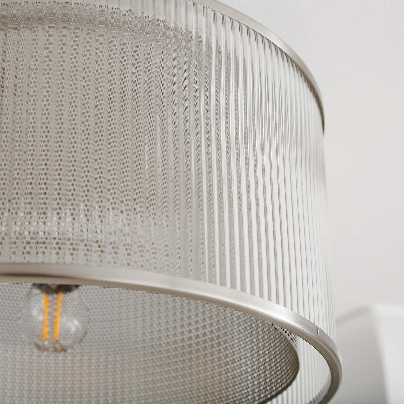 Kruze Glass Flush Ceiling Fitting