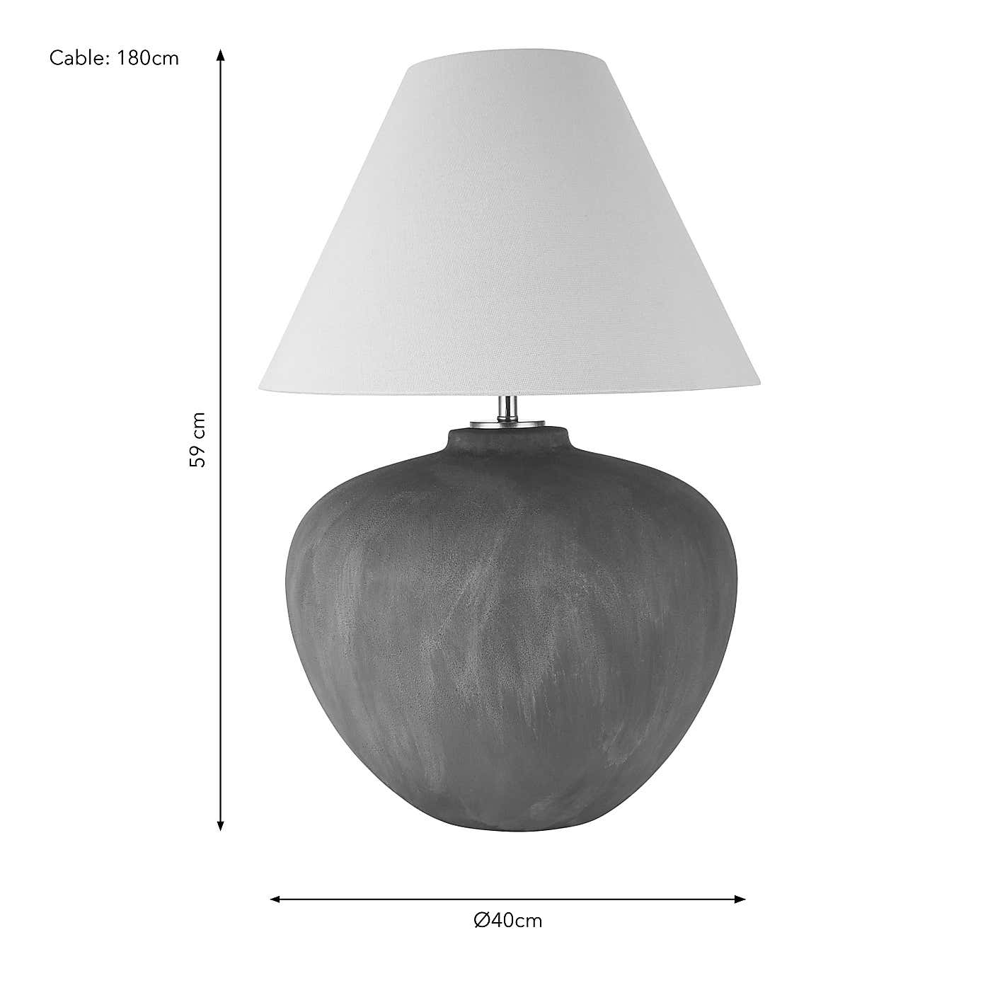 Hereford Mid Century Ceramic Table Lamp