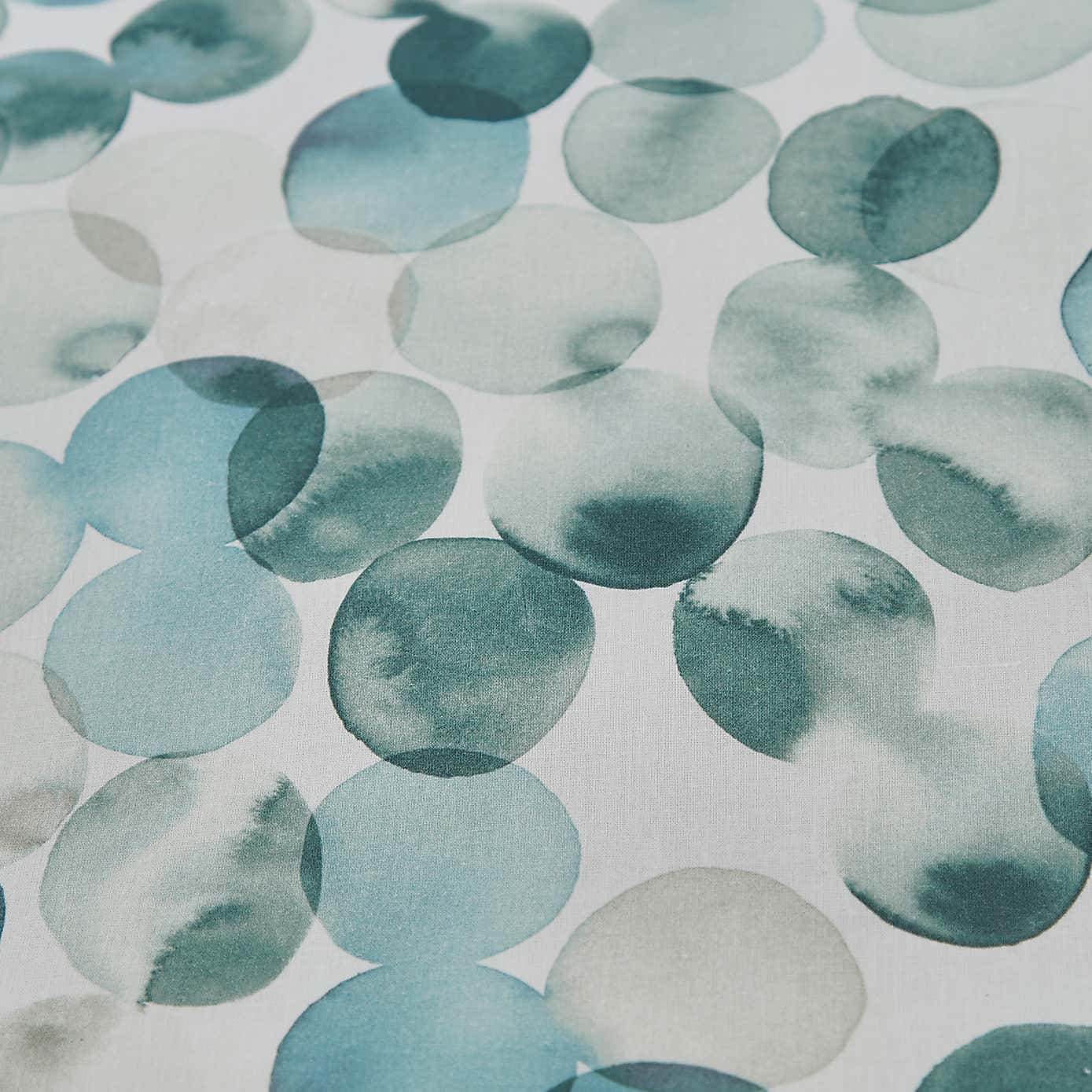 Watercolour Circles Teal Duvet Cover and Pillowcase Set