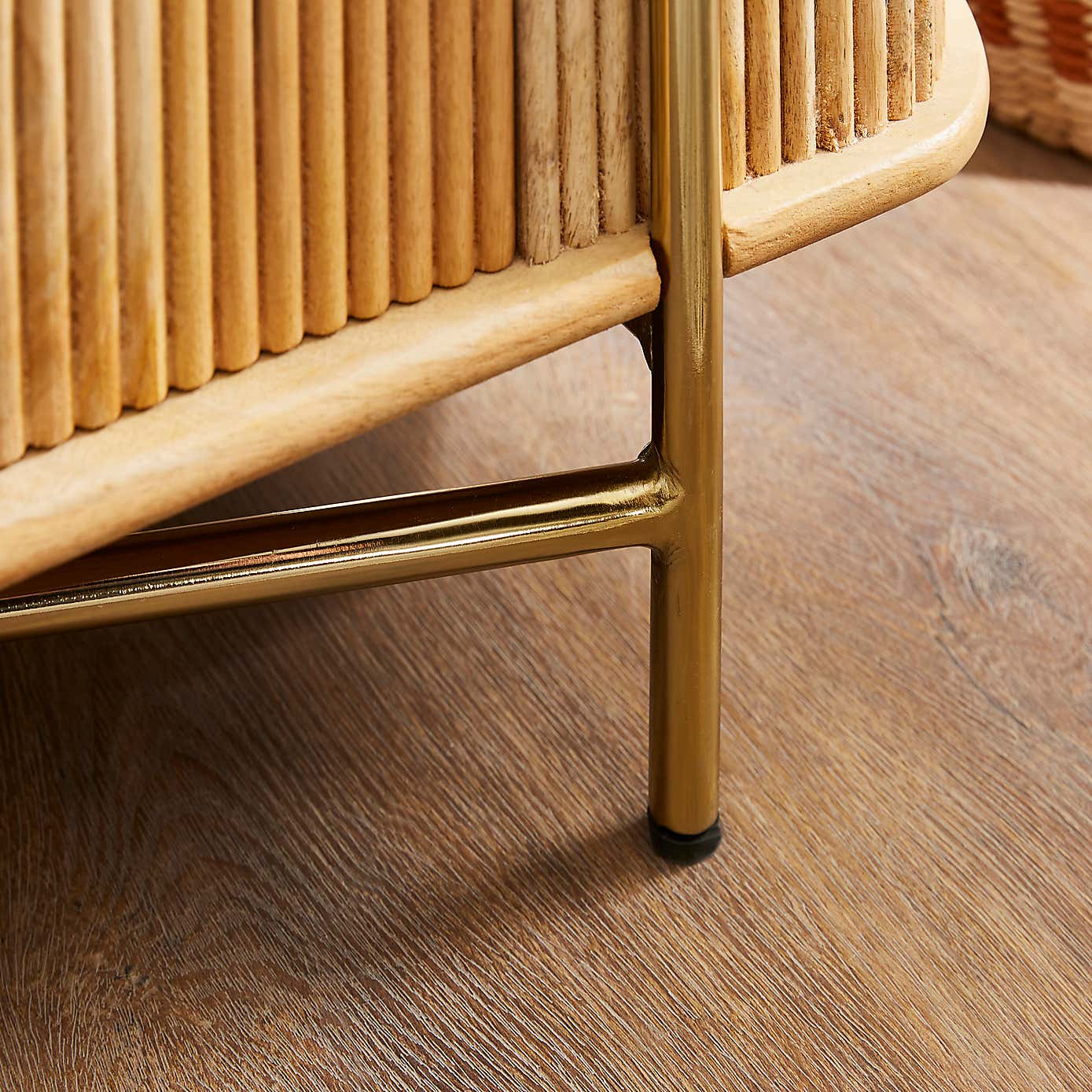 Alina Fluted Wide TV Unit, Mango Wood