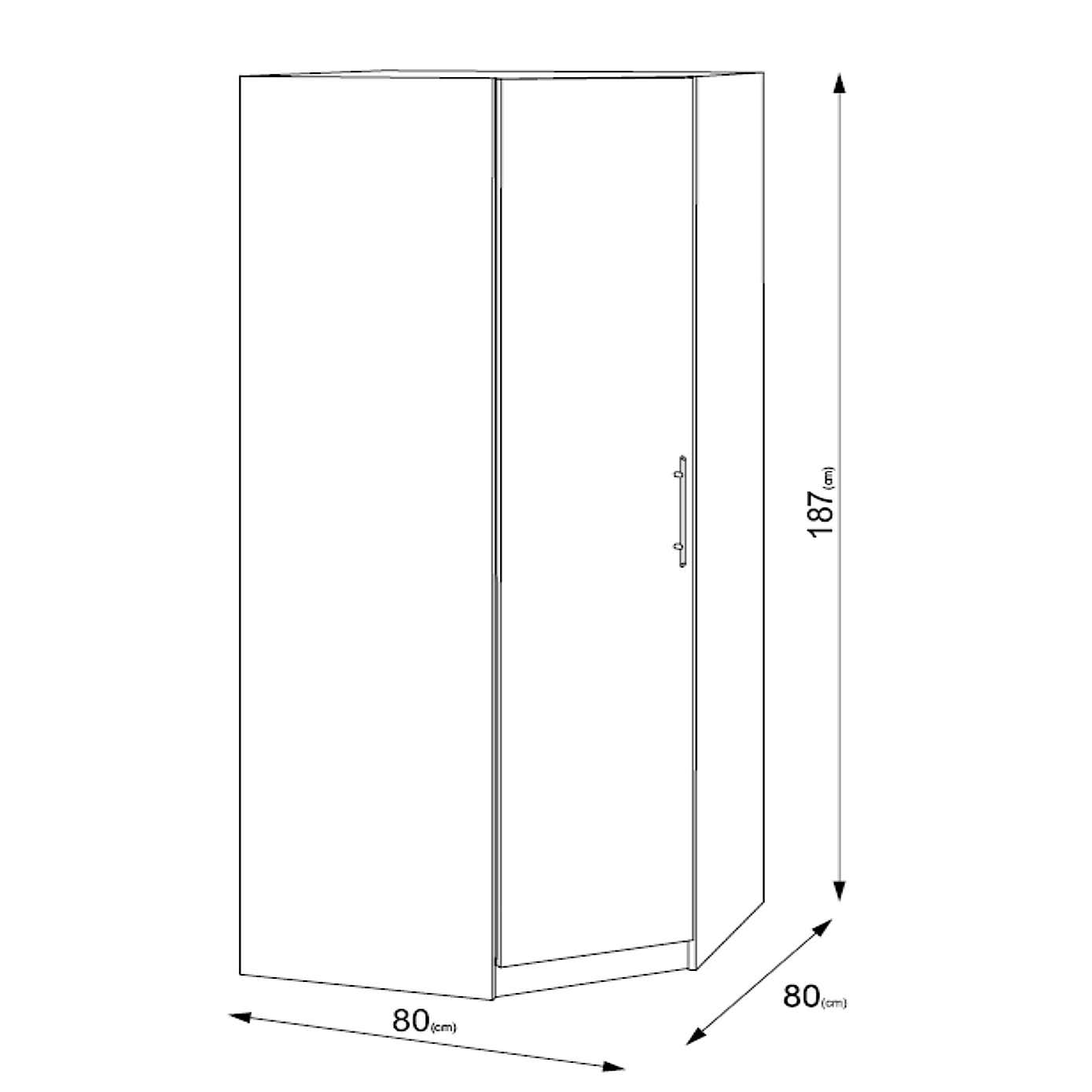 Angel Corner Wardrobe, White