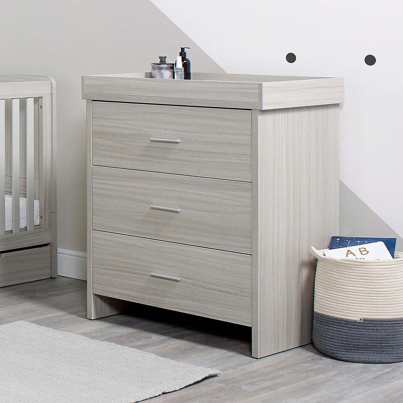 Ickle Bubba Pembrey 3 Drawer Chest & Changing Unit