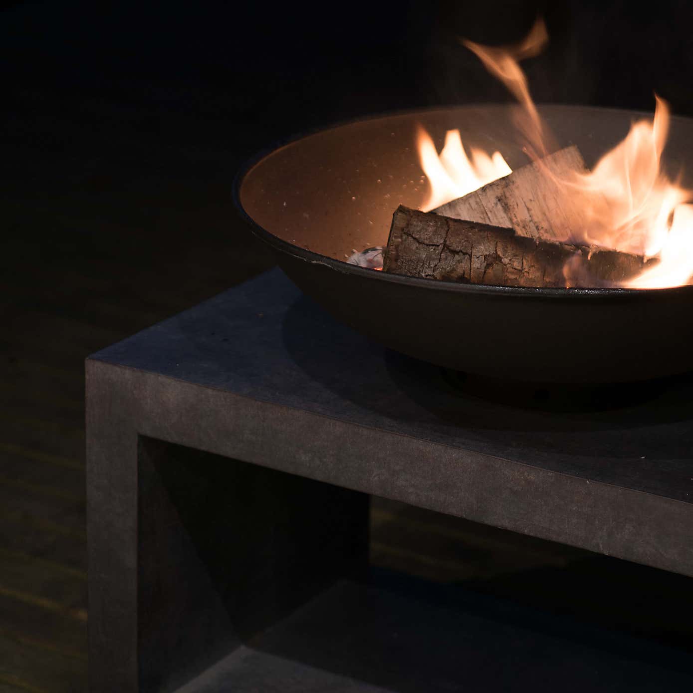 Rectangle Console Granite Fire Bowl