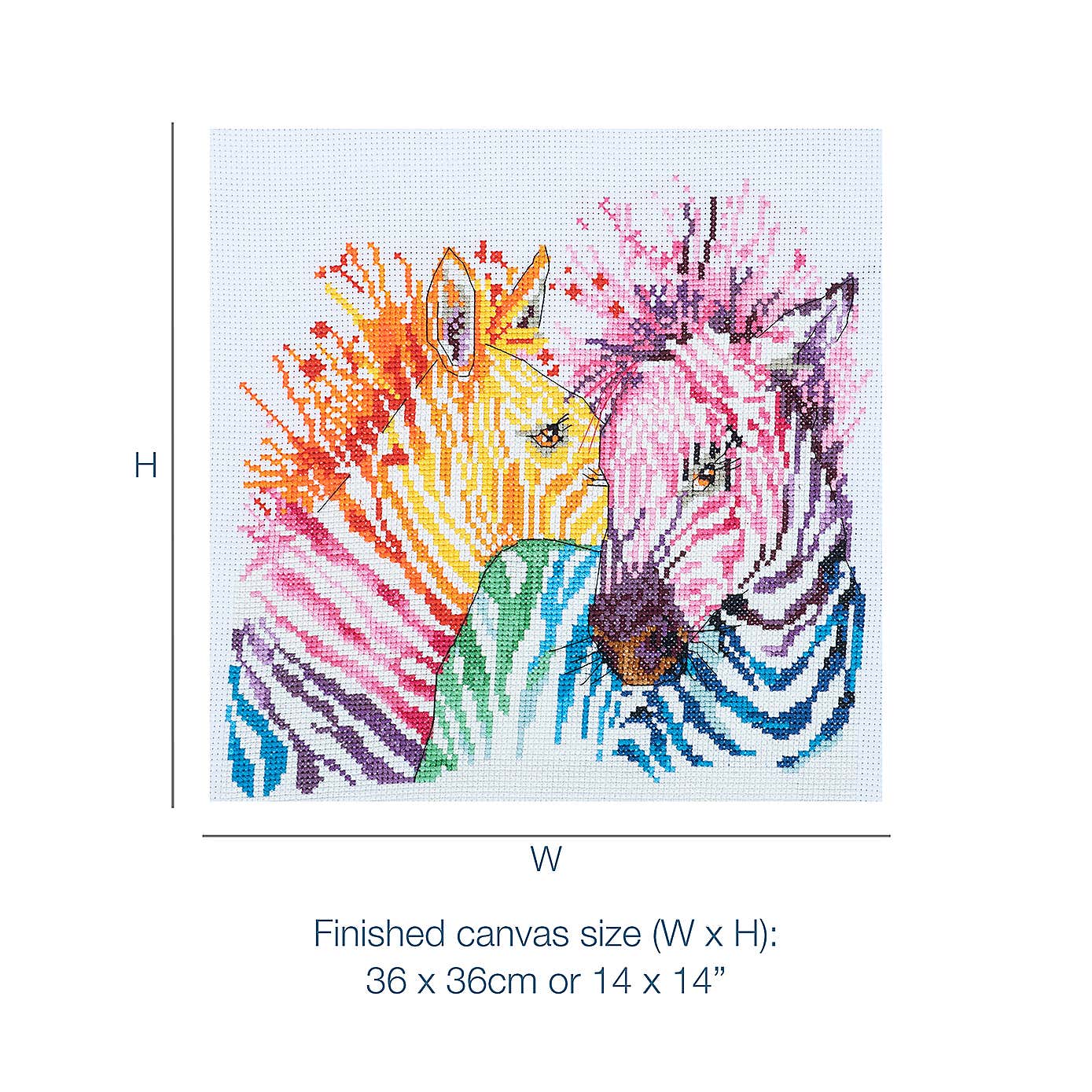 Cross Stitch Large Zebras