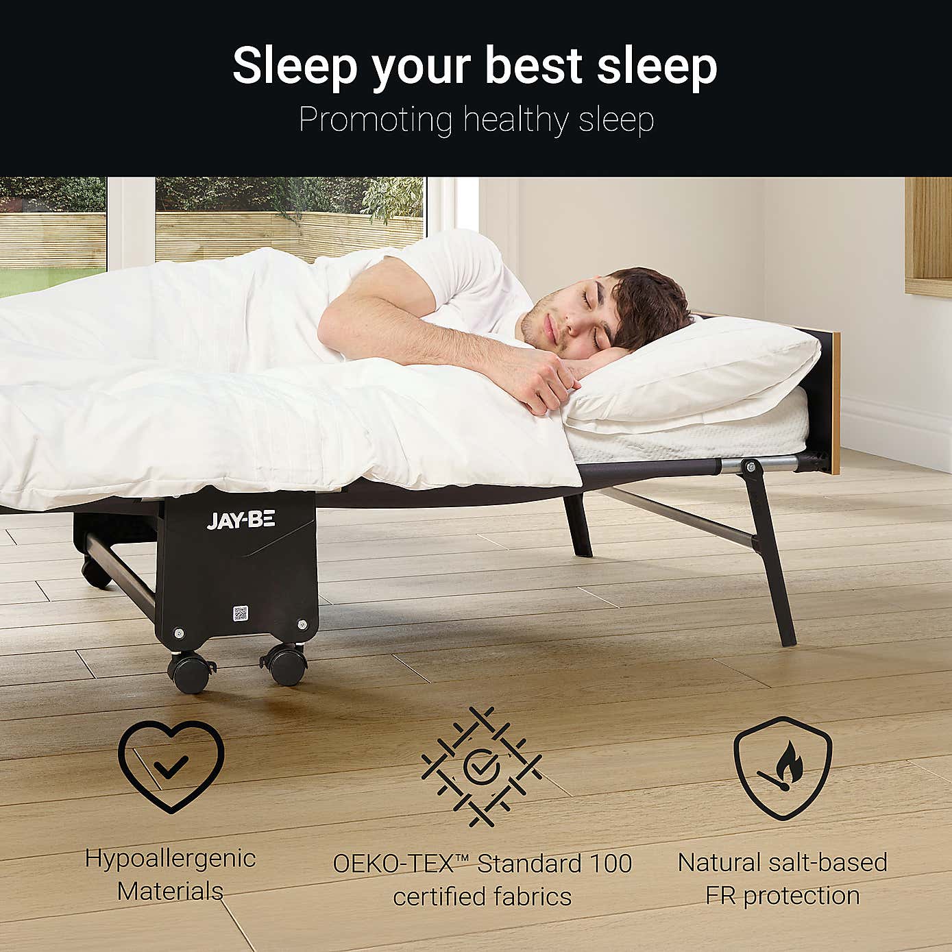 Jay-Be Rollaway Folding Bed with Memory Foam Mattress