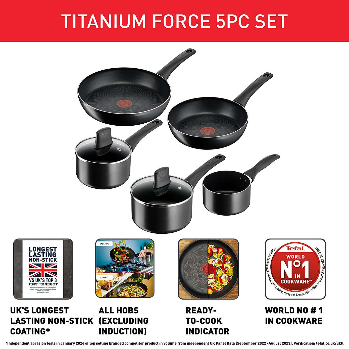 Tefal Titanium Force 5 Piece Set