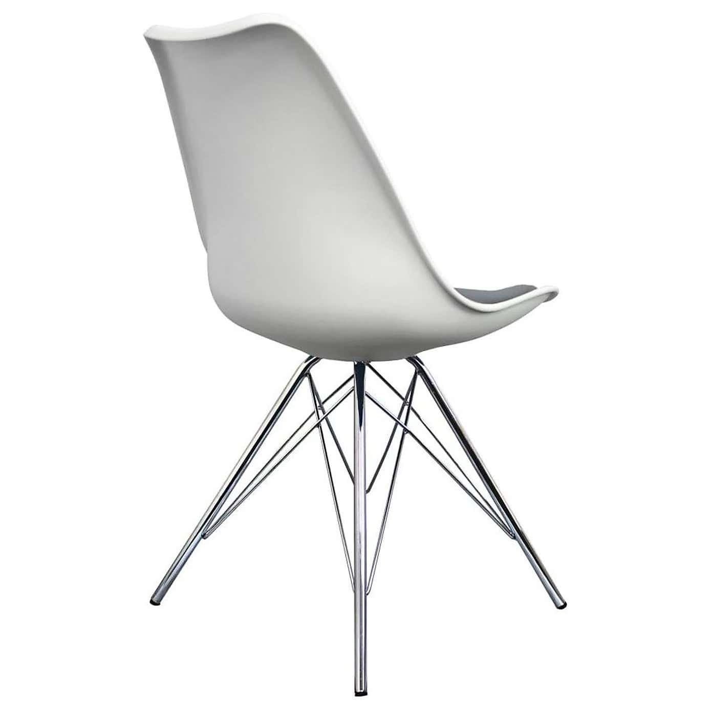 Fusion Living Soho White Plastic Dining Chair