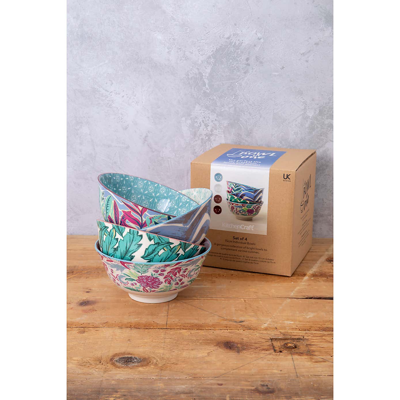 Kitchencraft Set of 4 Geo Bowls