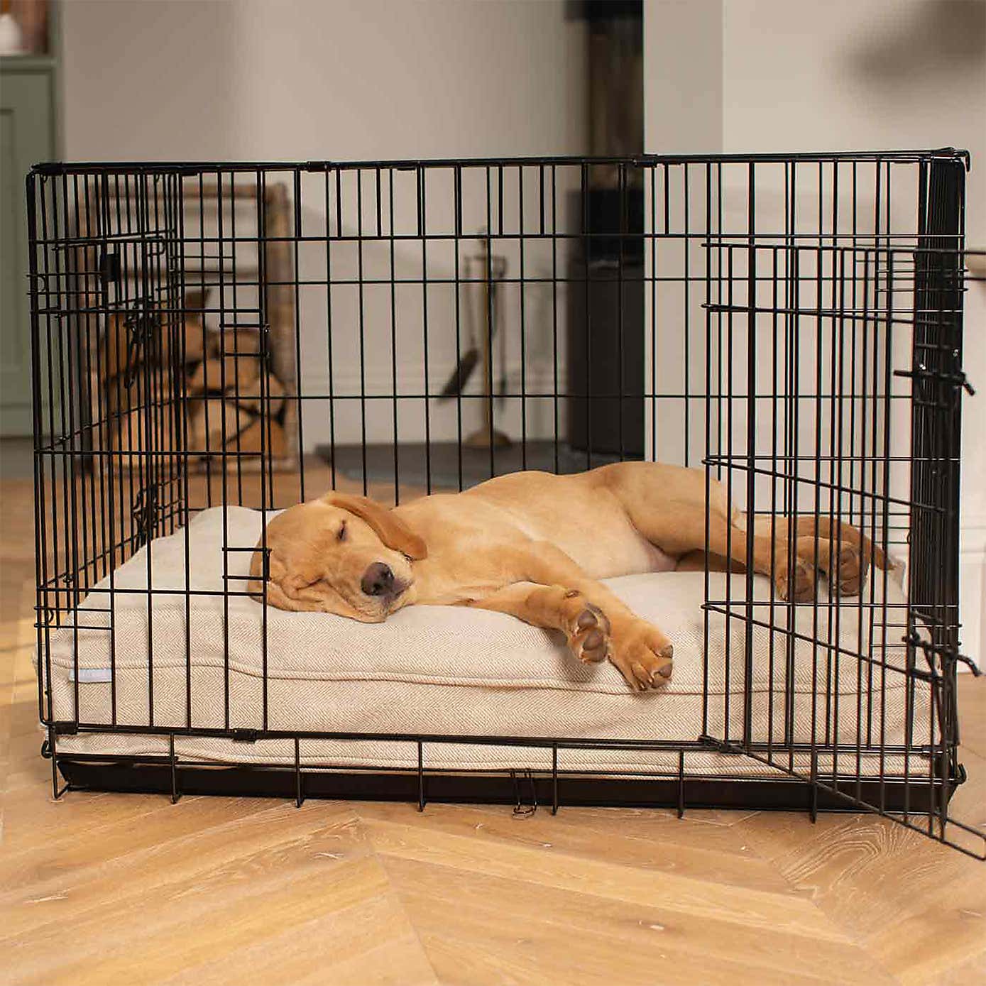 Lords and Labradors Herringbone Dog Cushion