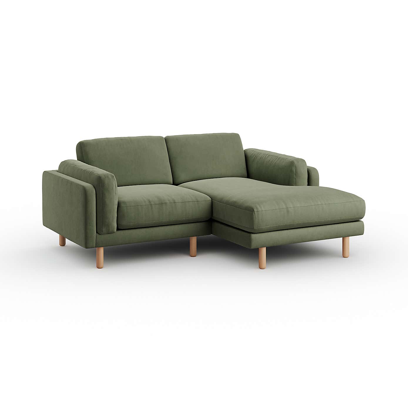 Newton Matte Plush Velvet Corner Chaise Sofa