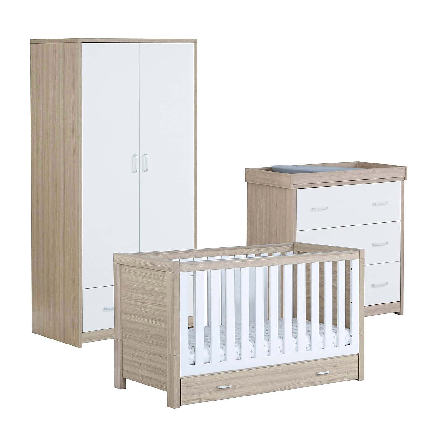 Babymore Luno 3 Piece Nursery Furniture Set