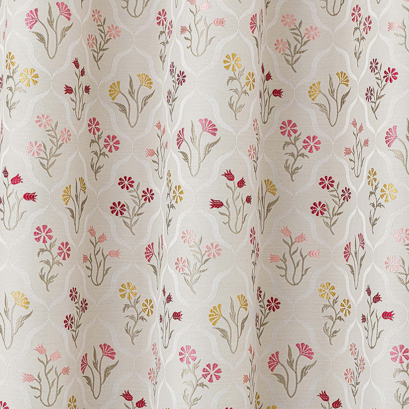 Fleur Floral Jacquard Eyelet Curtains