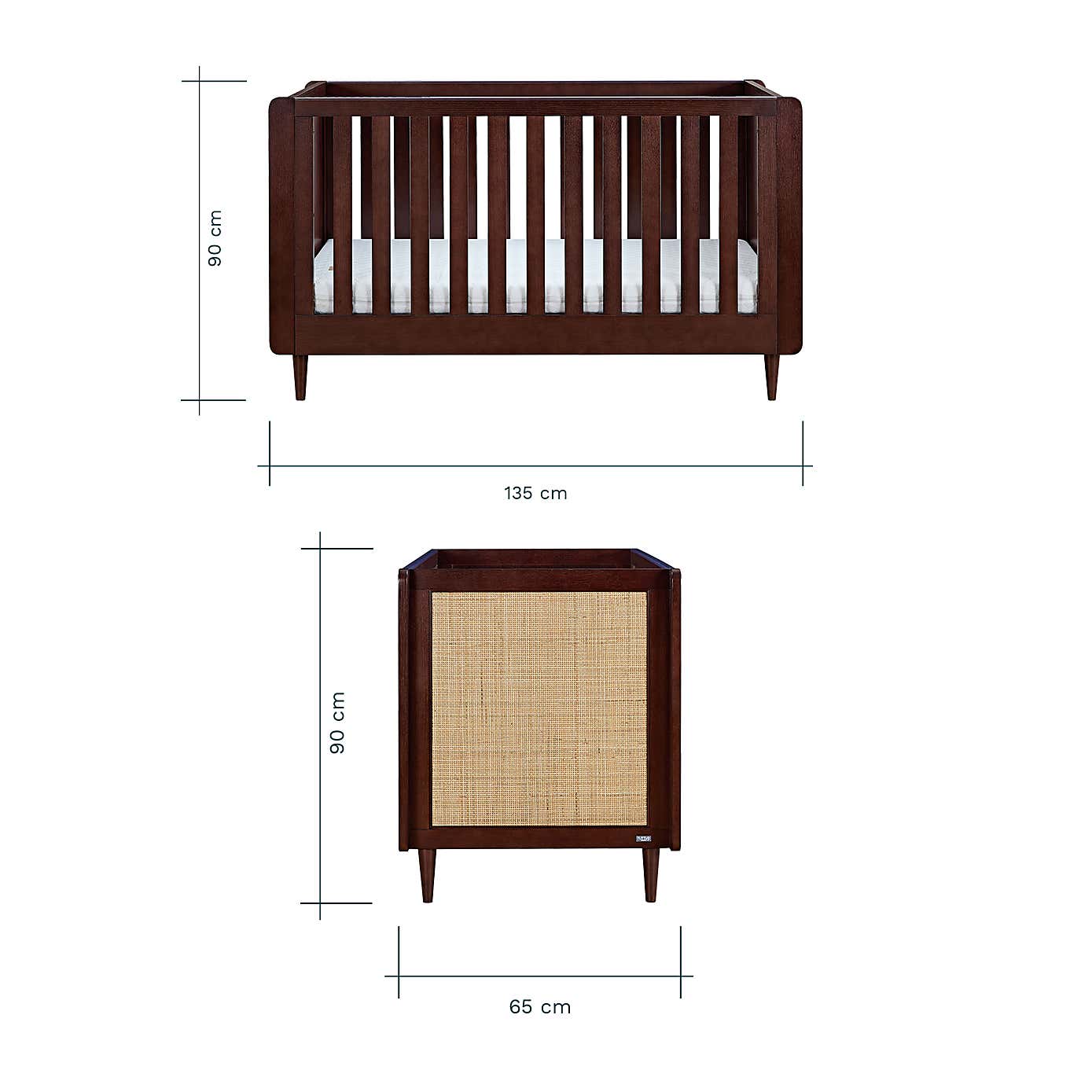 Tutti Bambini Japandi Mini 3 Piece Nursery Furniture Set