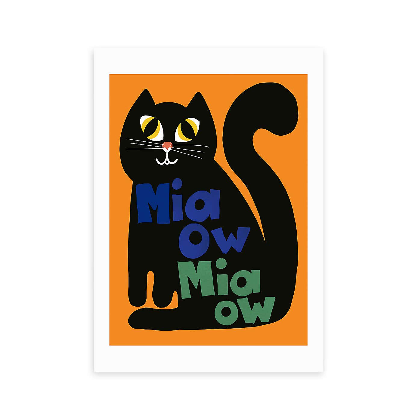 East End Prints Miaow Miaow Cat Print