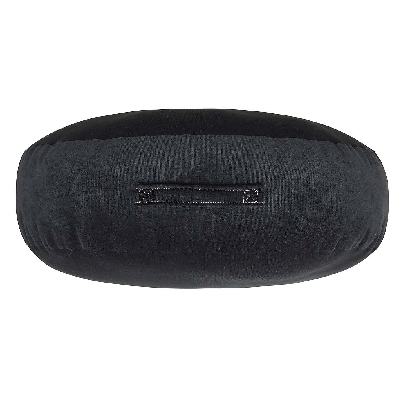 Matte Velour Charcoal Floor Cushion