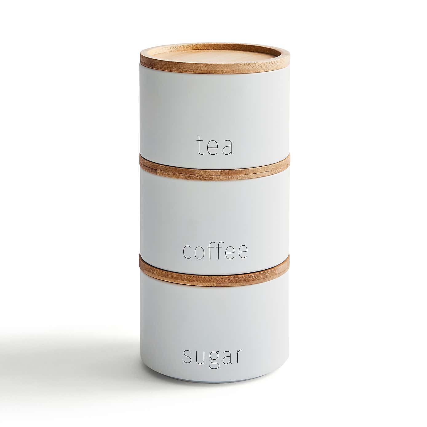 Stacking Tea Coffee Sugar Black