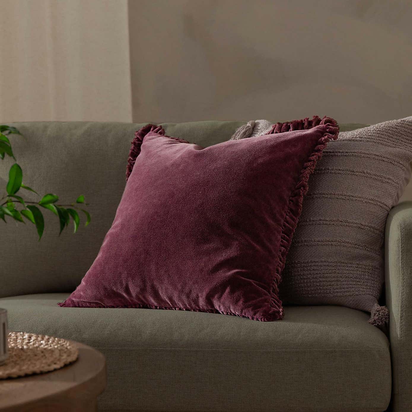 Bertie Velvet Square Cushion