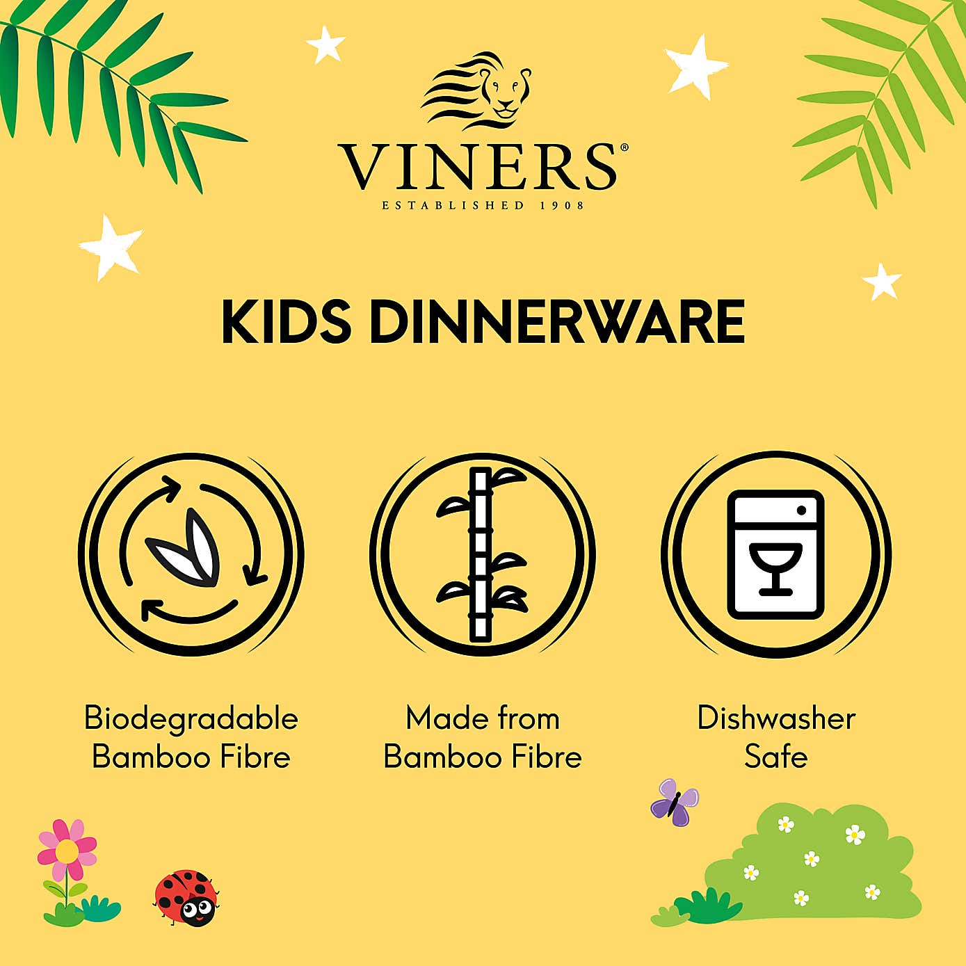 Kids Viners Jungle 4 Piece Cutlery Set