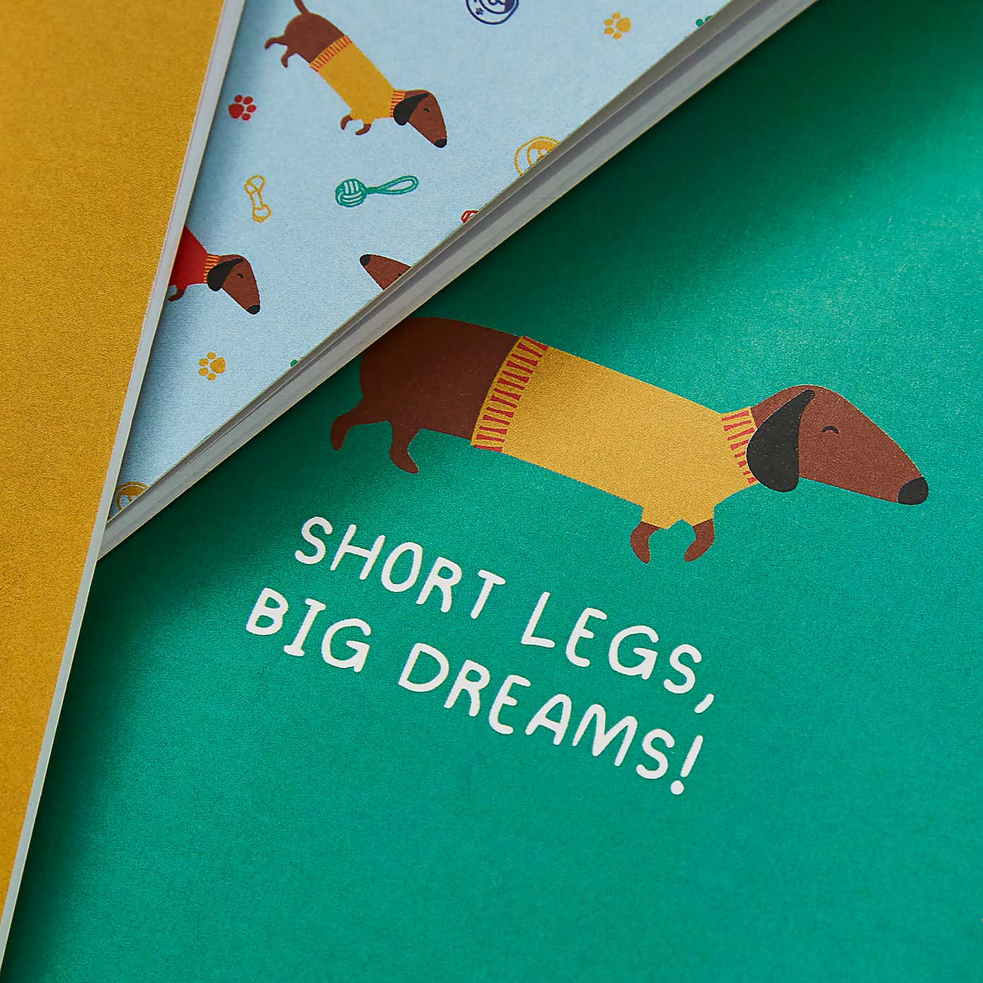 Waters & Noble Set of 3 Sausage Dog Softcover Notebooks