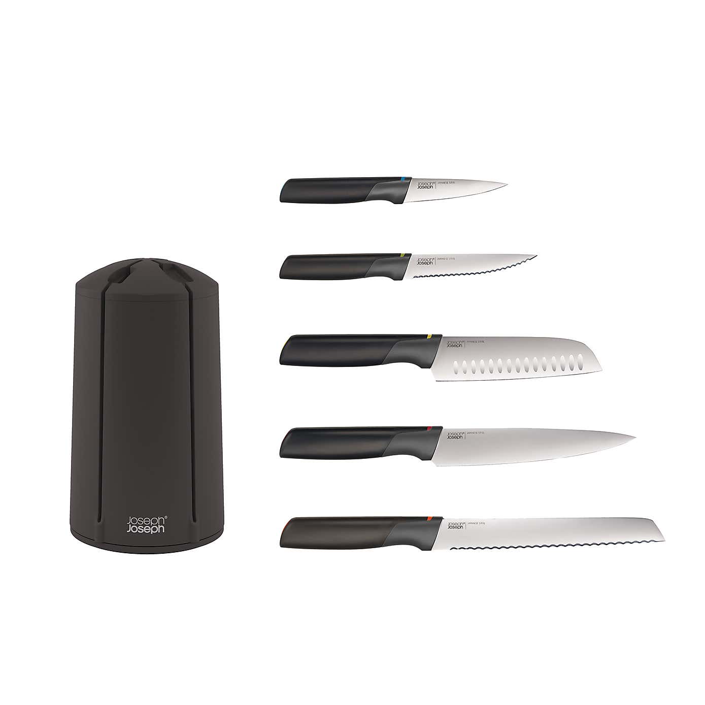 Joseph Joseph Elevate 5 Piece Kitchen Knives Carousel Set