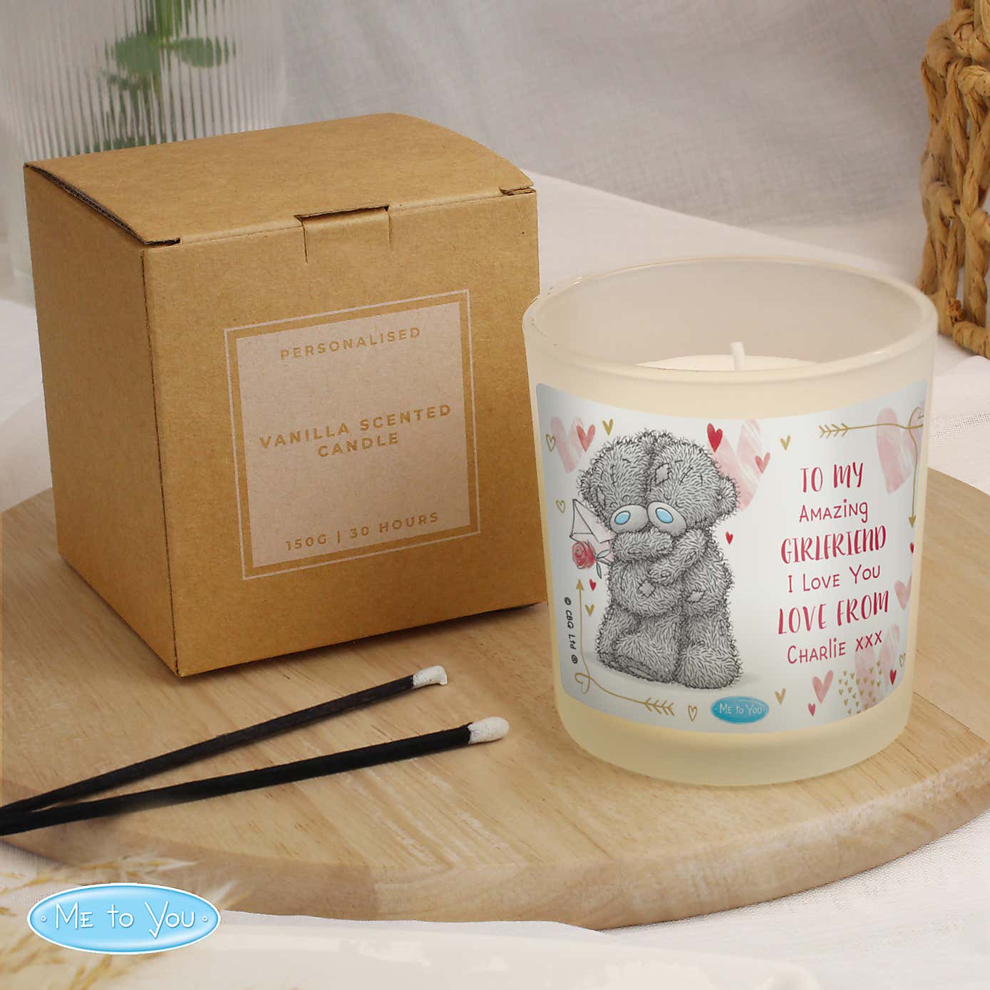 Personalised Me To You Hold You Forever Scented Jar Candle