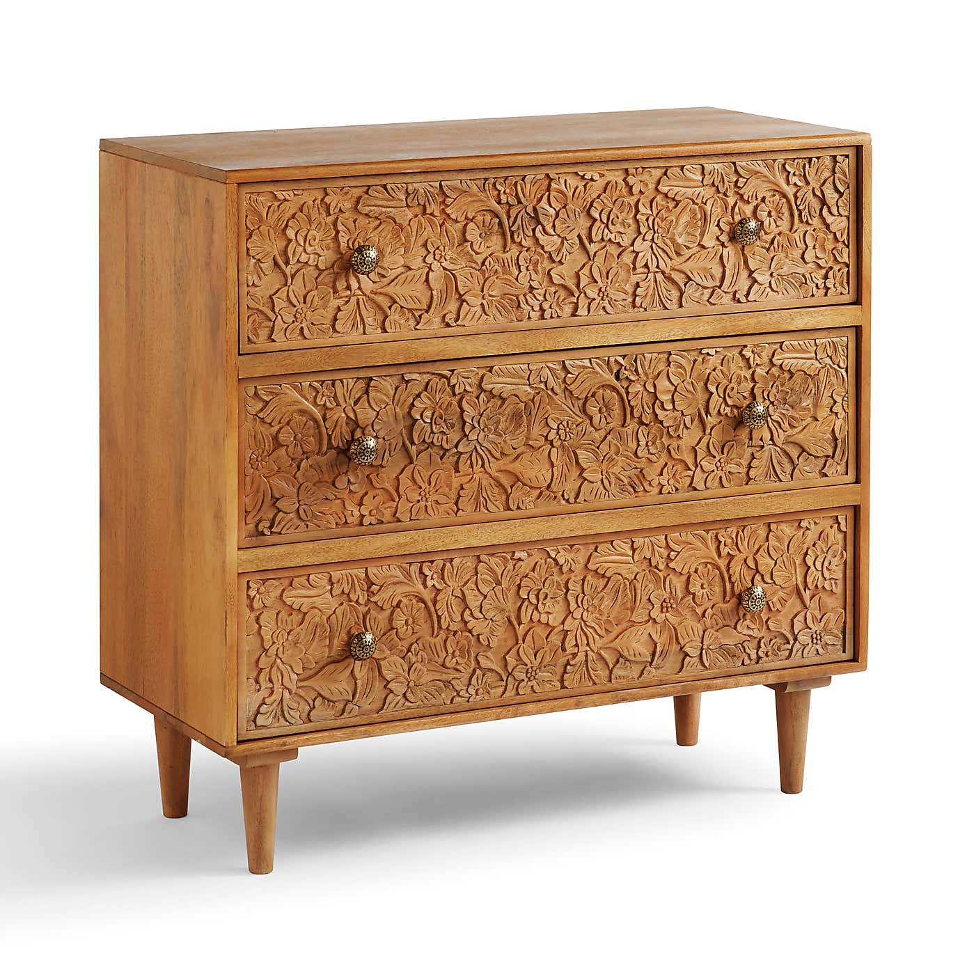 Jules Hand Carved 3 Drawer Chest